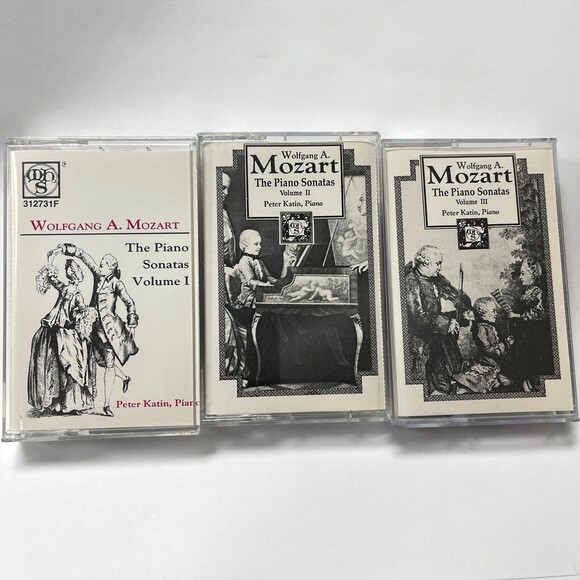 Wolfgang A. The Piano Sonatas Peter Katin Vol. I, II, III Cassettes Lot of 3 - Picture 1 of 2